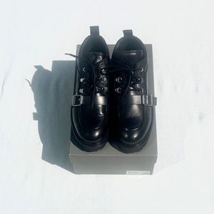 Brand New AllSaints Black Creeper Loafers 38